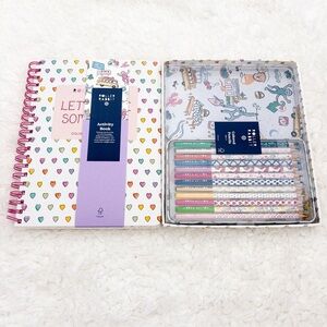 new target x roller rabbit coloring activity book & colored pencils set